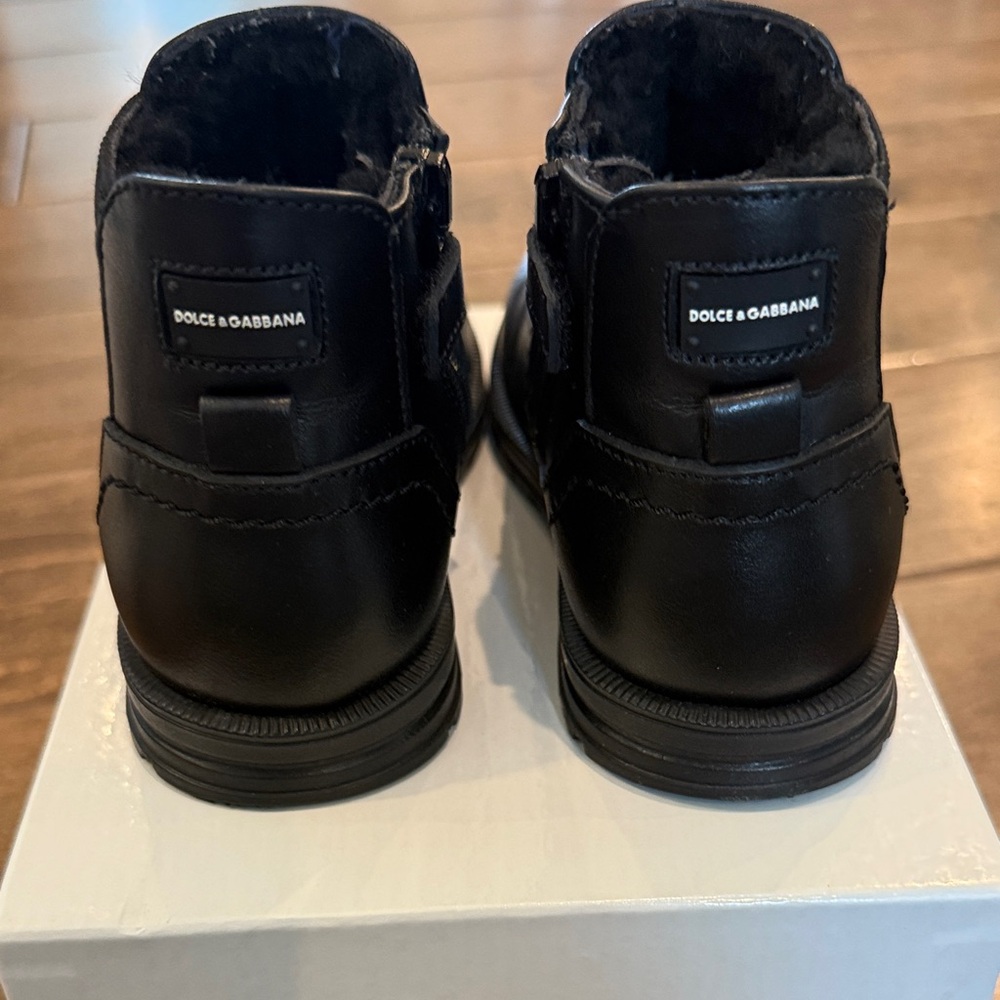 Dolce & Gabbana Kids Black Boots